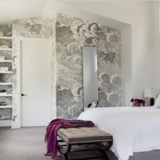 Ταπετσαρία με ένα μοτίβο στο υπνοδωμάτιο