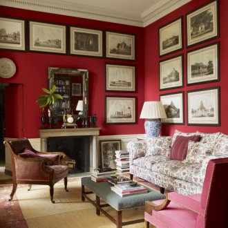 Κόκκινη απλή ταπετσαρία