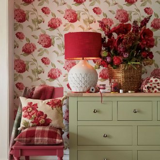 Κόκκινο ταπετσαρία στο στυλ της provence