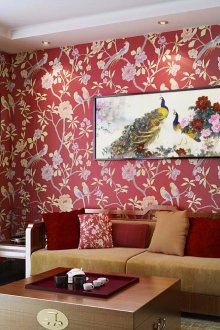 Κόκκινη ταπετσαρία υφάσματος