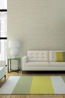 Στερεά λευκή ταπετσαρία κάτω από την πέτρα