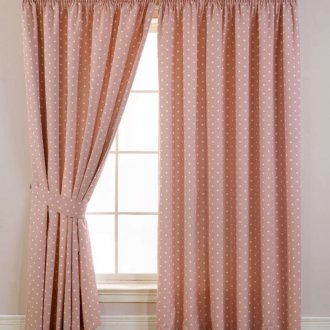 Ροζ Polka Dot Κουρτίνες