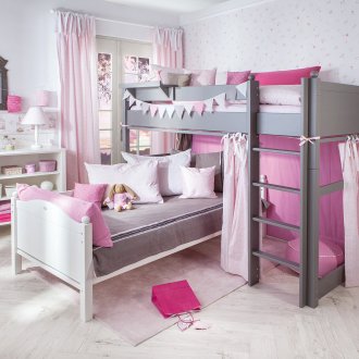 Ροζ βαμβακερά κουρτίνες