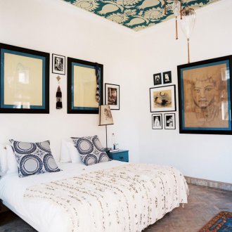 Πράσινη ταπετσαρία οροφής