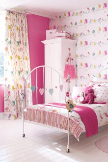 Ταπετσαρία με κουκουβάγιες για την αίθουσα ενός κοριτσιού