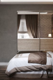 Ντυμένη ντουλάπα με ξύλινα στοιχεία