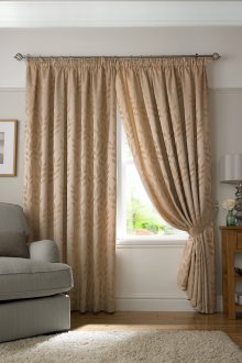 Μπεζ Floral Κουρτίνες