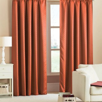 Κλασικές κουρτίνες πορτοκαλιού