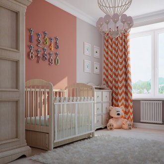 Πορτοκαλί κουρτίνες στο φυτώριο