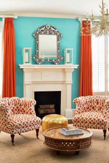 Πορτοκαλί απλές κουρτίνες