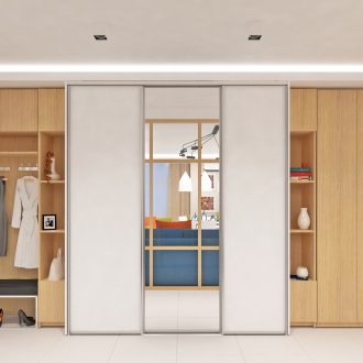 Δωμάτιο μαύρη συρόμενη ντουλάπα