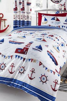 Κλωστοϋφαντουργικά προϊόντα σε θαλάσσιο στυλ στο νηπιαγωγείο