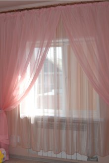 Ροζ κουρτίνα πέπλο