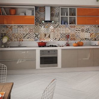 Patchwork tile para sa kusina