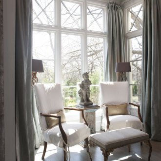 Shabby Chic Bay παράθυρο κουρτίνες