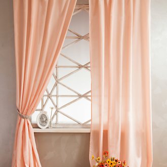 Ροδάκινο Ίσιες Κουρτίνες