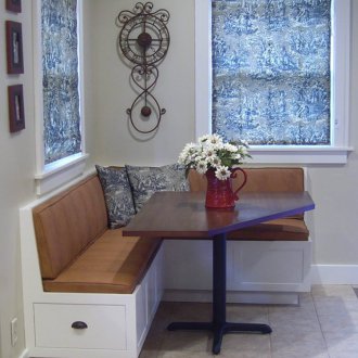 Γωνία καφέ καναπέ στην κουζίνα