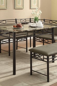 Γωνιακός καναπές στην κουζίνα από μέταλλο