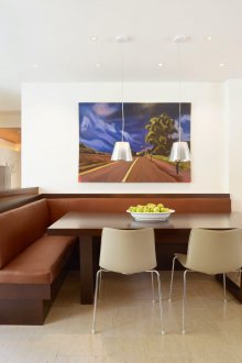 Καναπές κουζίνας γωνιακό μινιμαλισμό