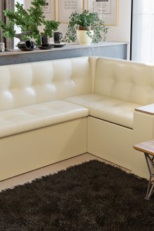 Γωνιακός καναπές μετασχηματισμού στην κουζίνα