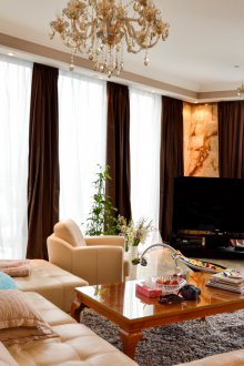 Κουρτίνες Wenge σε πανοραμικά παράθυρα