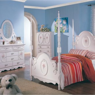 Λευκά έπιπλα παιδικών κρεβατιών