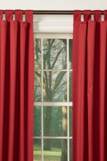 Κόκκινες βισκόζ κουρτίνες