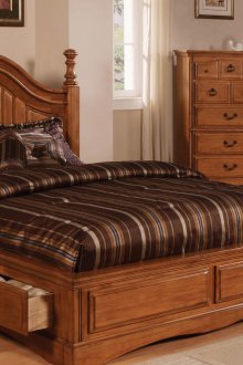 Ξύλινο κρεβάτι με συρτάρια