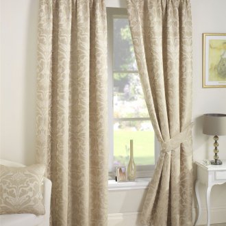 Hvide jacquard gardiner