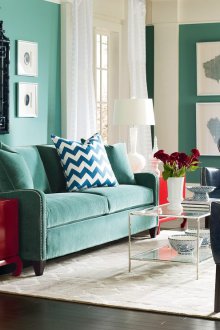 Τυρκουάζ διπλό καναπέ