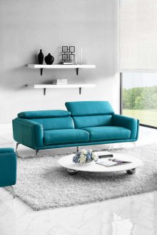 Τυρκουάζ καναπέ οικολογικού δέρματος