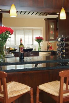 Πέτρινο πάγκο με μετρητή μπαρ