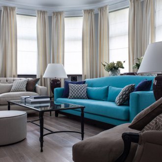 Τυρκουάζ καναπέ