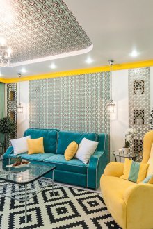 Τυρκουάζ καναπέ