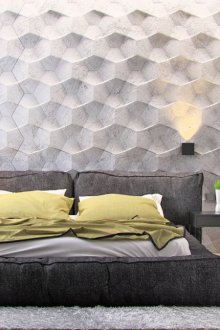 Πάνελ στον τοίχο στο υπνοδωμάτιο