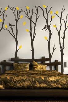 Η εκτύπωση στον τοίχο στο υπνοδωμάτιο