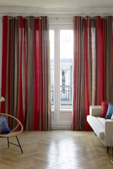 Διπλές ριγέ κουρτίνες