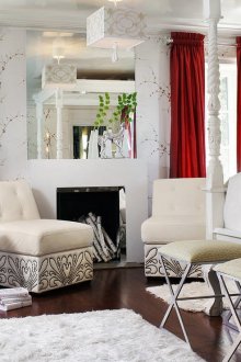 Art Nouveau κόκκινες κουρτίνες