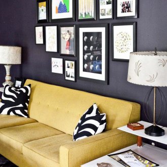 Κίτρινο vintage καναπέ