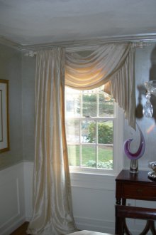 Μουσελίνα κουρτίνες από τη μία πλευρά