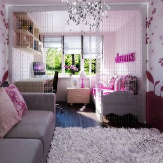 Καναπές για το κορίτσι στο νηπιαγωγείο
