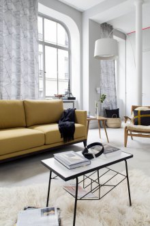 Κουρτίνες πατάρι με ένα μοτίβο