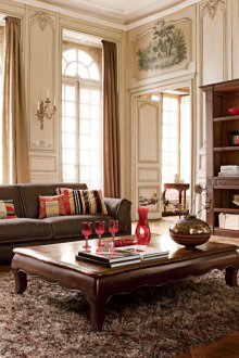 Καφέ καναπέ οικολογικού δέρματος