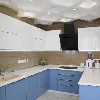Μπλε MDF κουζίνας