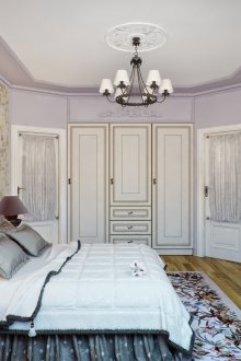 Floral ταπετσαρία στην κρεβατοκάμαρα provence style