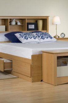 Κρεβάτι με ράφι και συρτάρι