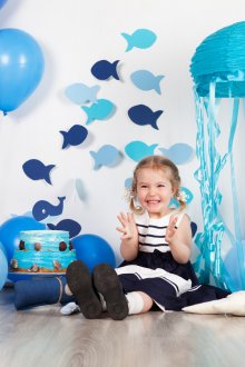 Ναυτικό στυλ γενέθλια διακόσμηση δωματίου