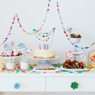 Γενέθλια γλυκιά διακόσμηση τραπέζι