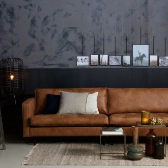 Δερμάτινο καναπέ μεταλλικό πλαίσιο