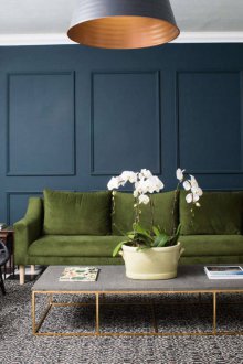 Art Nouveau πράσινο καναπέ